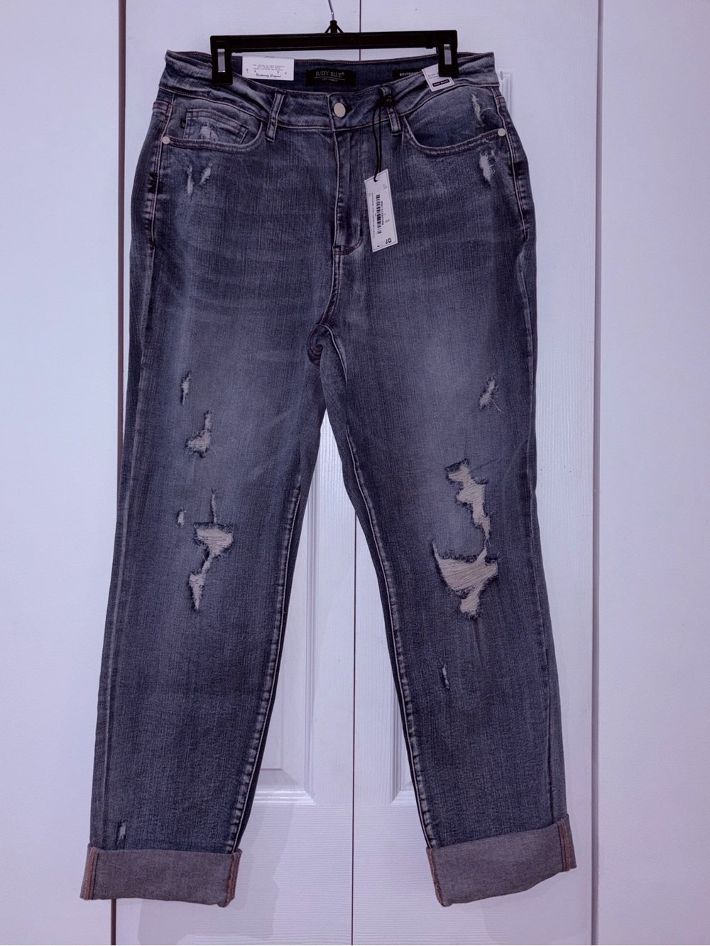 NEW! Judy Blue Through it All Boyfriend Fit High Waist Size 16W Jeans